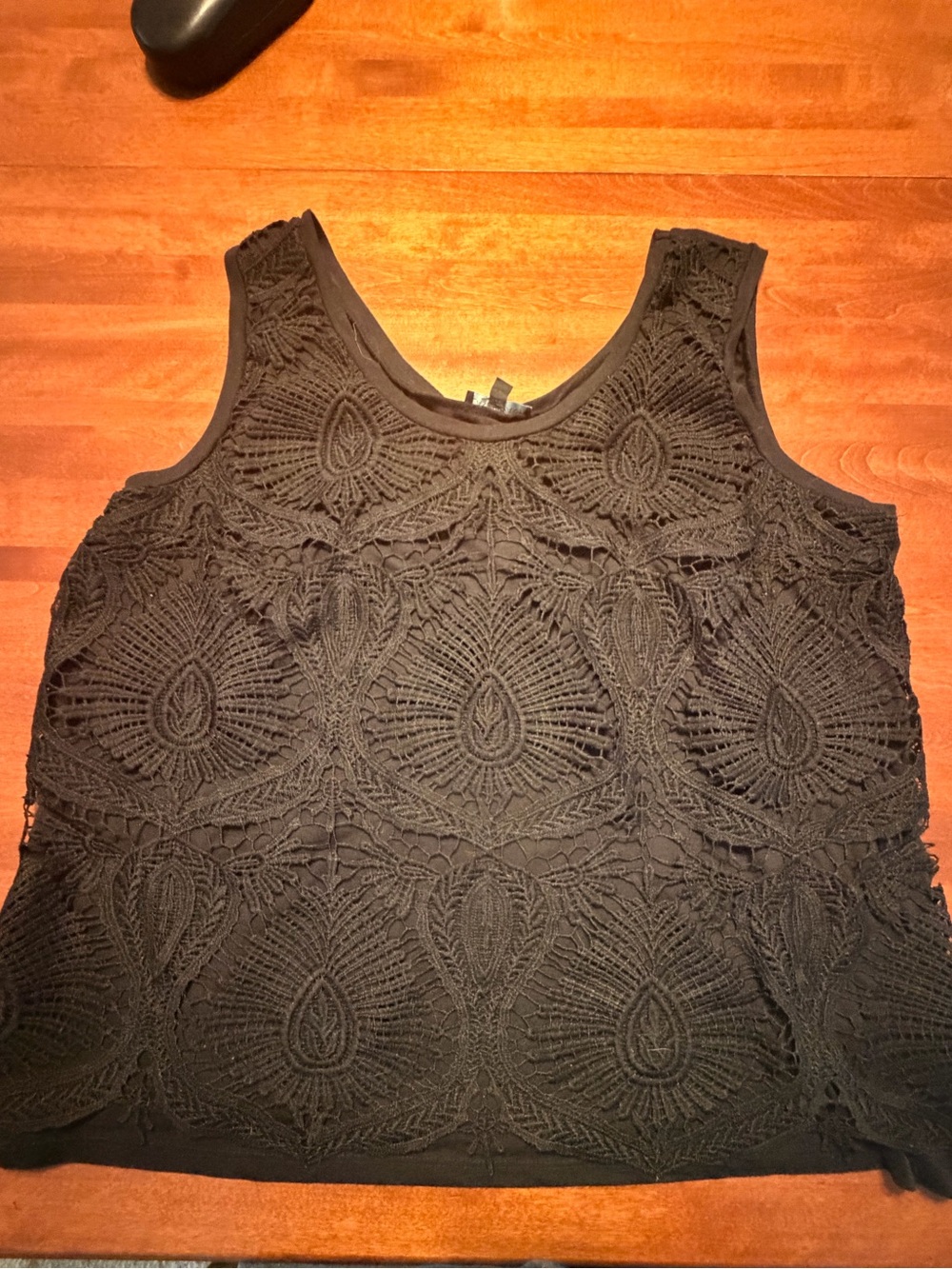 Lane Bryant size 22/24 Women's Black Crochet Tank Top